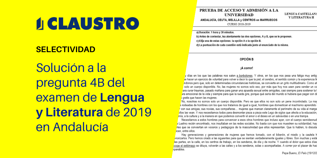 [Selectividad] Solución Examen Lengua (Andalucía, 2019)