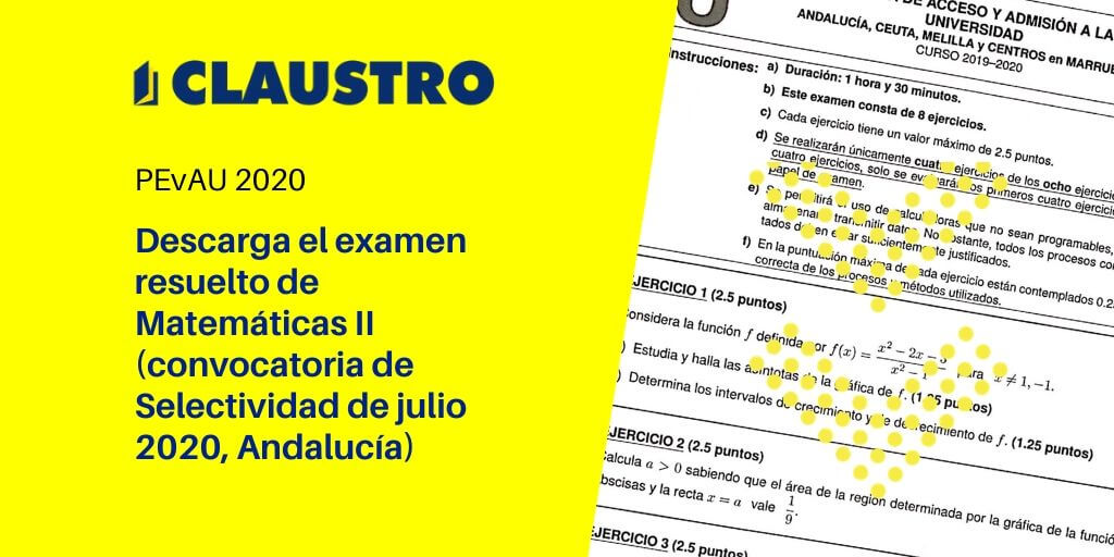 🔥 [Selectividad] Solución Examen Matemáticas II Andalucía