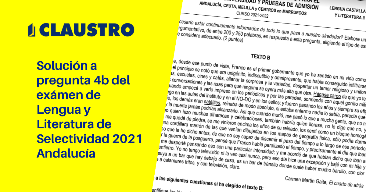 🔥 [Selectividad] Solución Pregunta Examen Lengua (junio 2021)